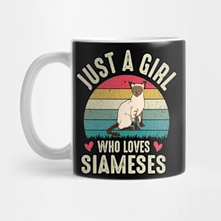 Just a Girl Who Loves Siameses Perfect Siamese Cat Lover Gift For Girl Mug